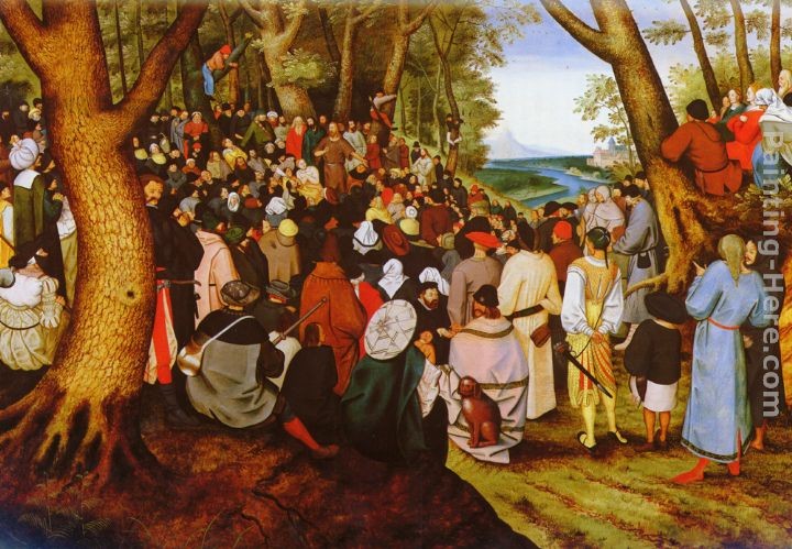 Pieter the Younger Brueghel A LandScape With Saint John The Baptist Preaching